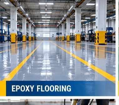 Self-leveling epoxy flooring
